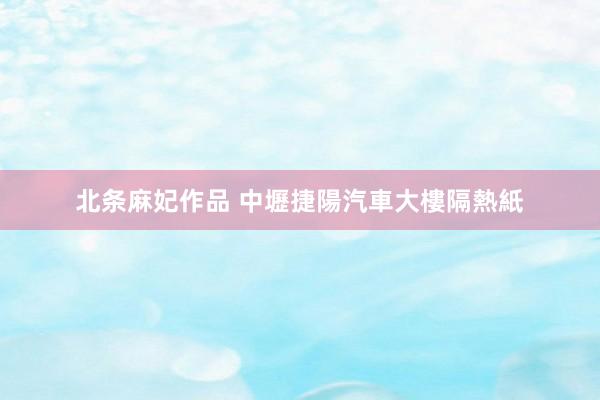 北条麻妃作品 中壢捷陽汽車大樓隔熱紙